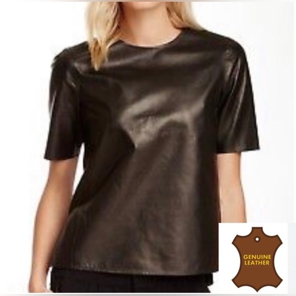 Vince Lamb Leather T shirt in deep
Visit >
Burgundy/brown - Picture 1 of 11